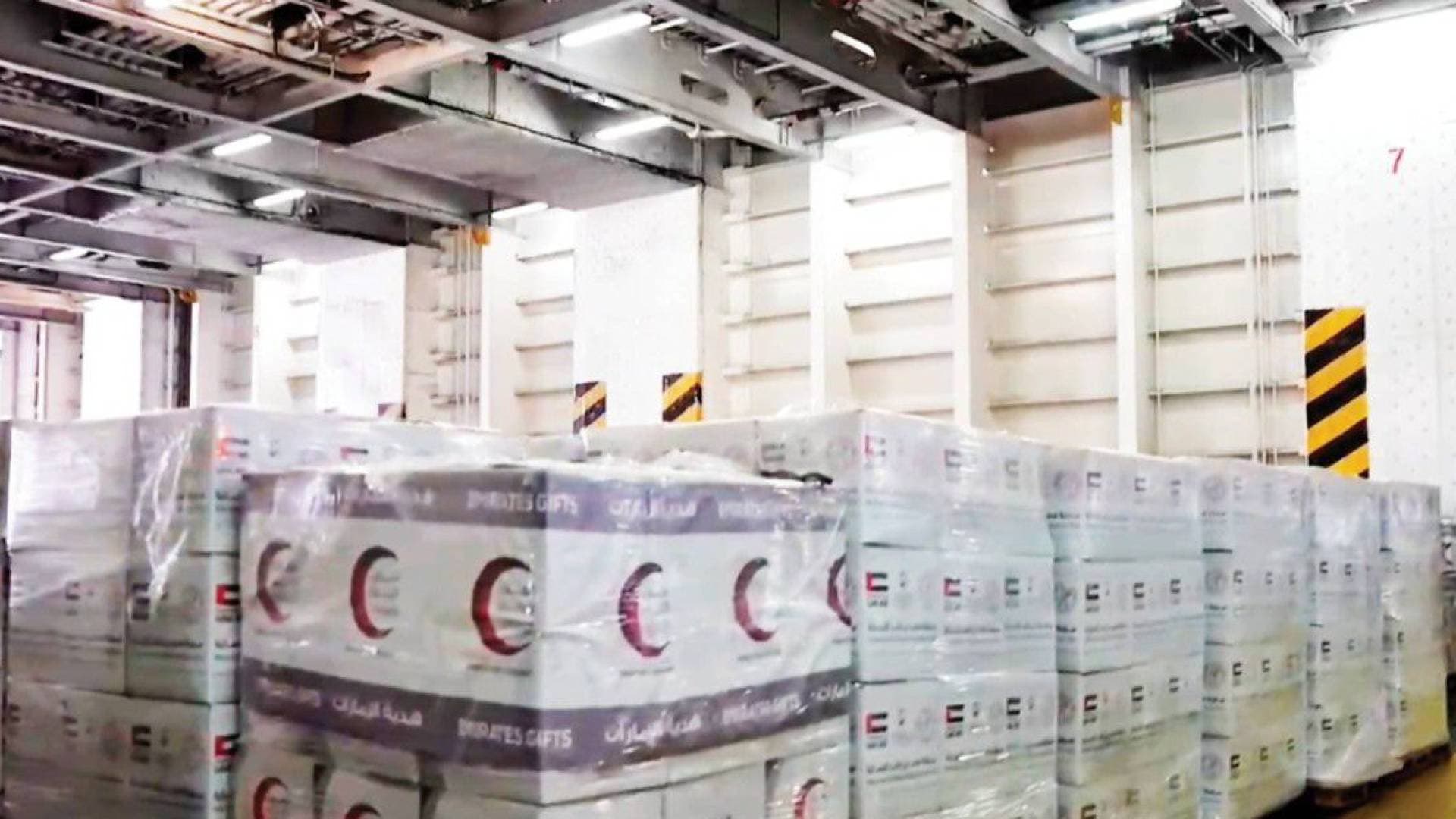 بدعم من وكالة الإمارات للمساعدات الدولية .. سفينة "محمد بن راشد " تصل العريش وعلى متنها أكثر من 7 آلاف طن من المساعدات لغزة