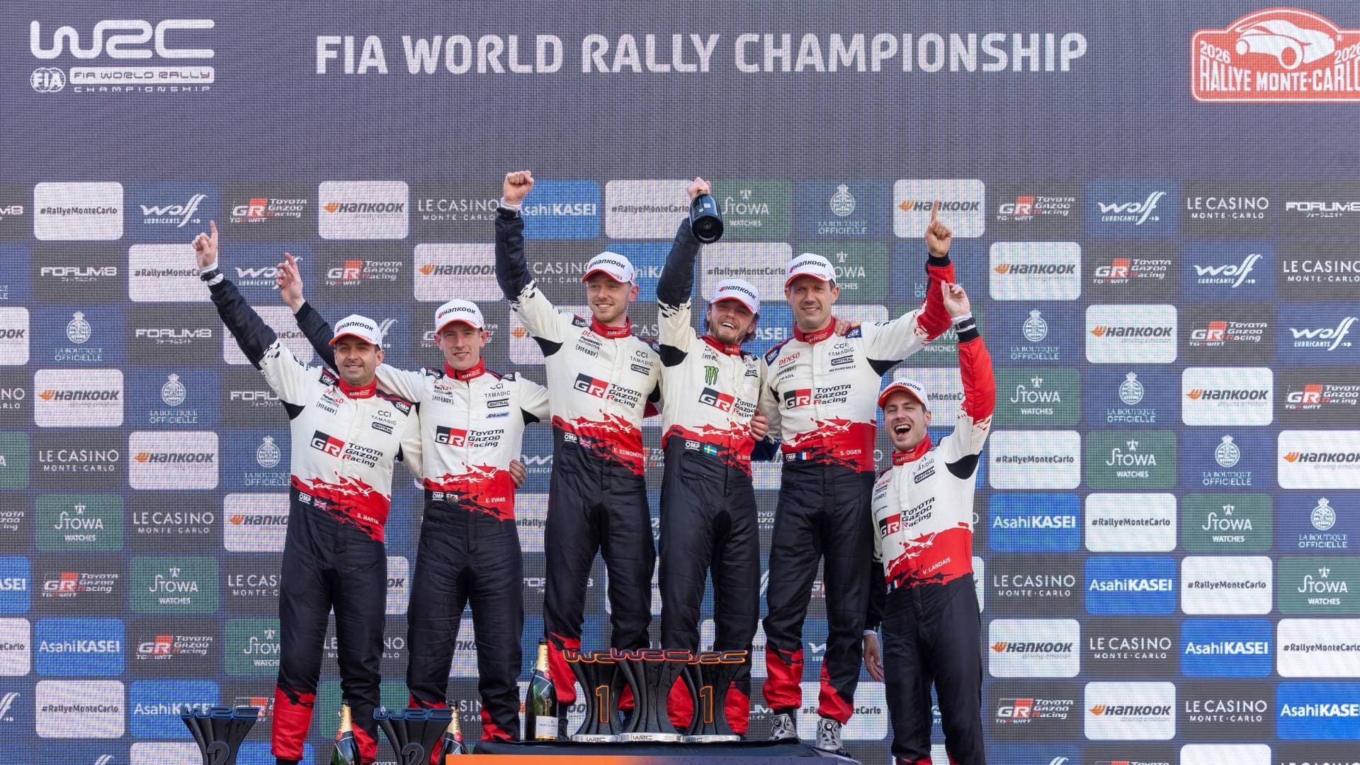 فريق تويوتا جازو للسباقات يحصد فوزا تاريخيا باحتلال المراكز الثلاثة الأولى في رالي مونتي كارلو
