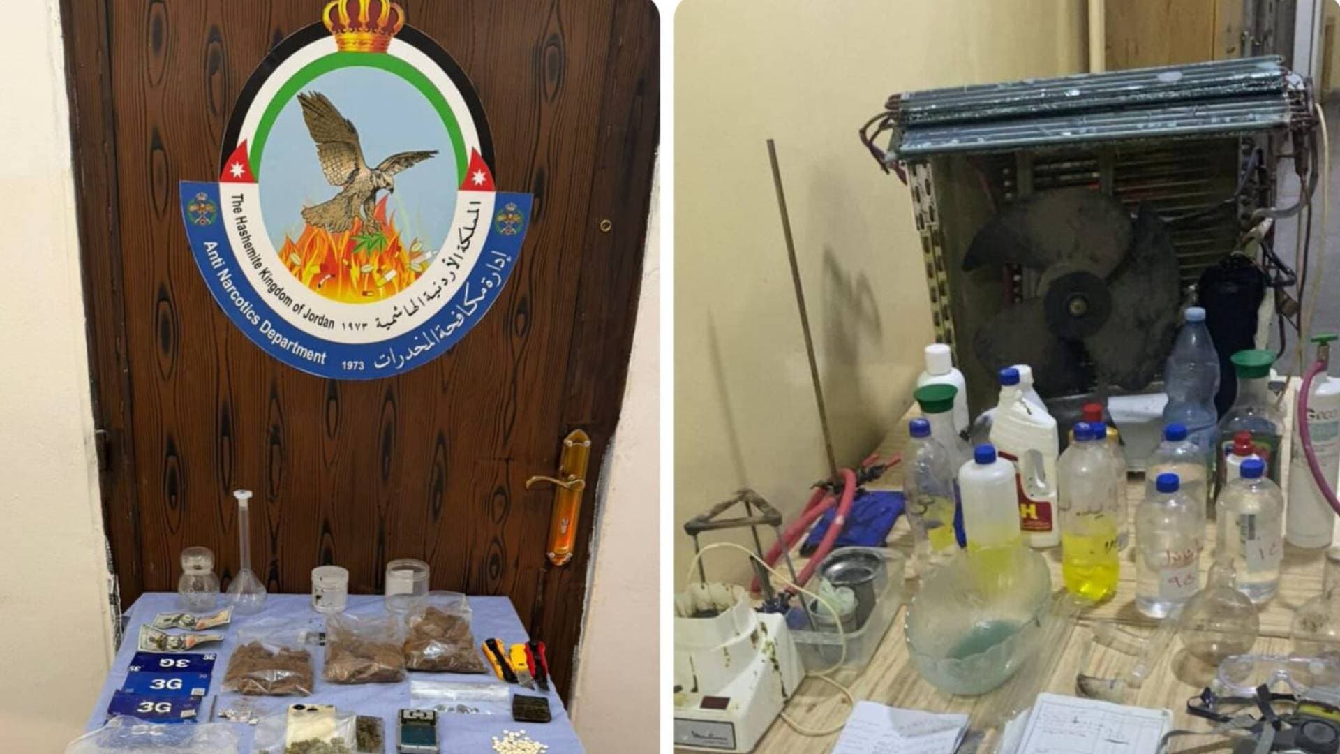 المخدرات تنفذ حملات أمنية ومداهمات لتجار ومهربين ومروجين وتلقي القبض على 39 شخصا