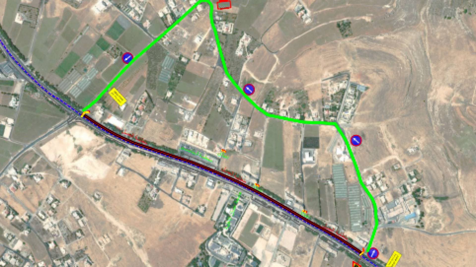 تحويلة مرورية على طريق عمان السلط