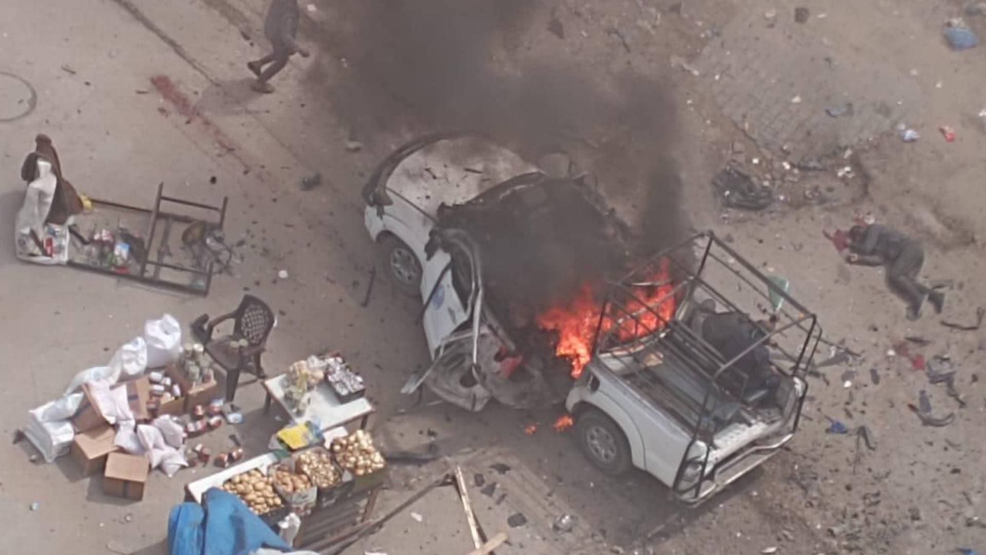 مراسل "رؤيا": غارة "إسرائيلية" تستهدف مركبة شرطة في شارع النفق بغزة