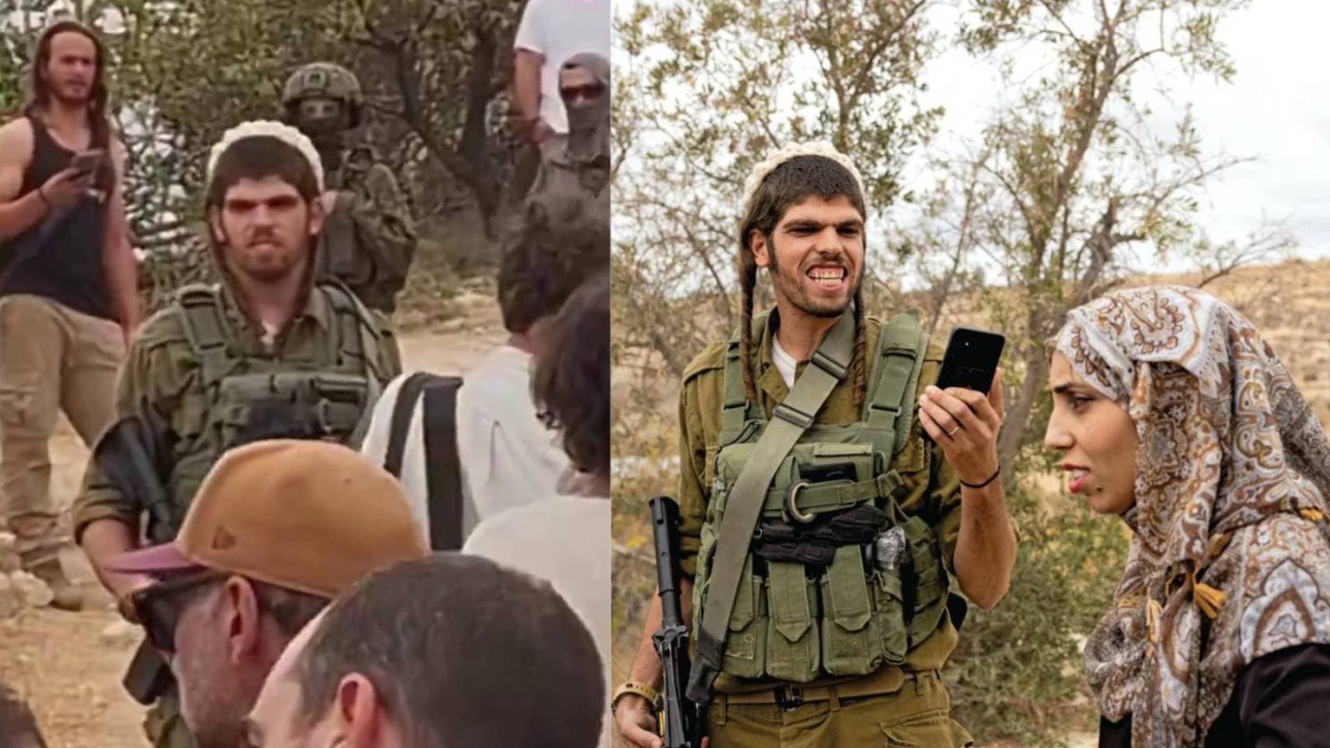 مجلة إيطالية تثير جدلا واسعا بغلاف يظهر مستوطنا مسلحا يضايق فلسطينية في الضفة الغربية