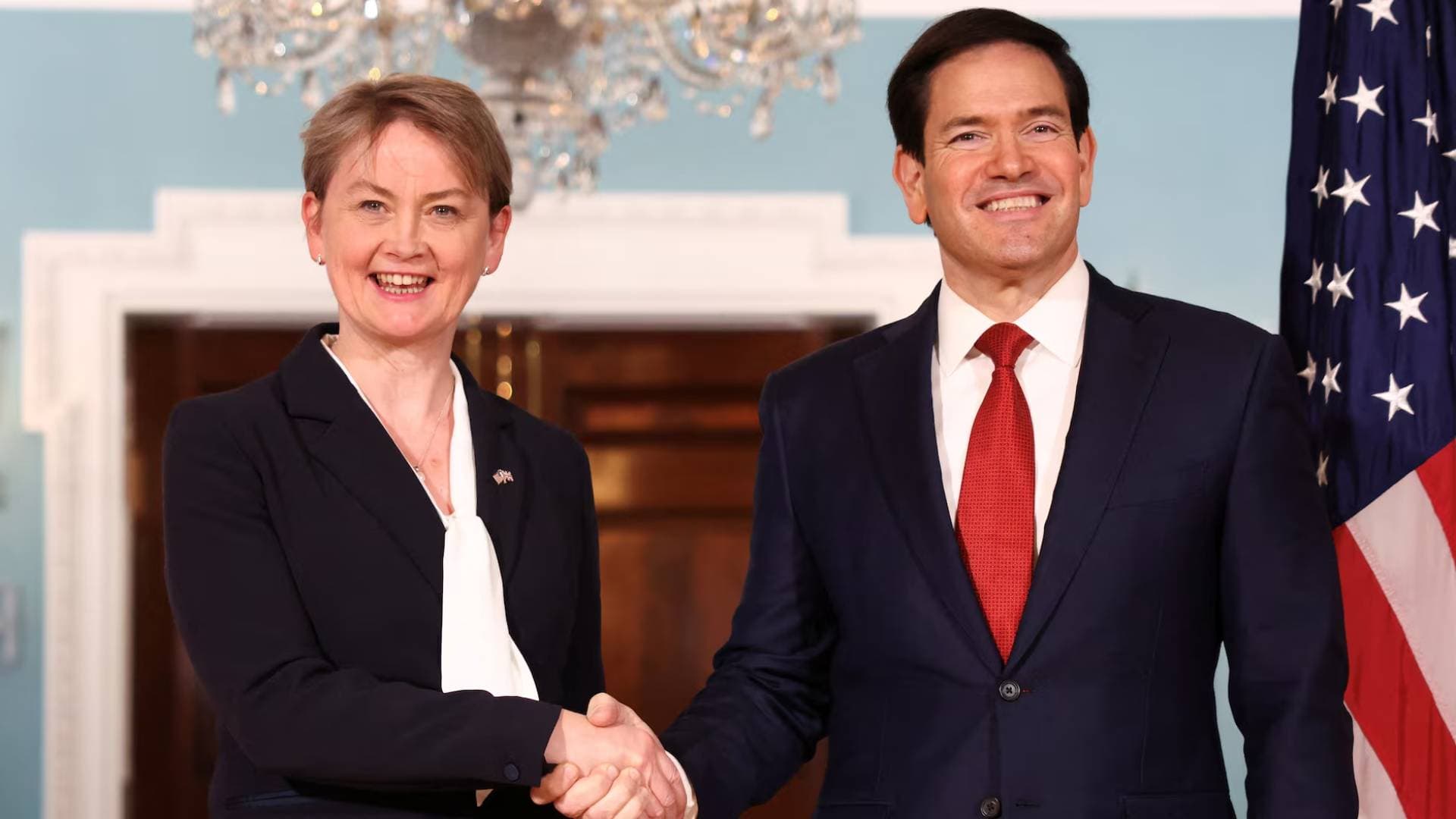 الخارجية الأمريكية: روبيو يبحث مع نظيرته البريطانية خطوات ما بعد وقف إطلاق النار مع إيران