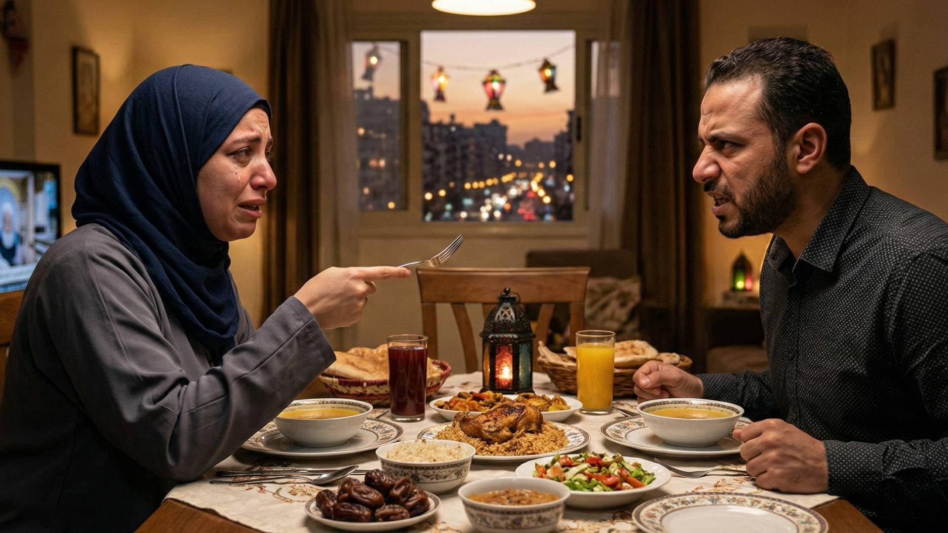 بعد شهر من الزواج.. زوجة تطعن زوجها بسبب خلاف على "عزومة إفطار" رمضانية في مصر