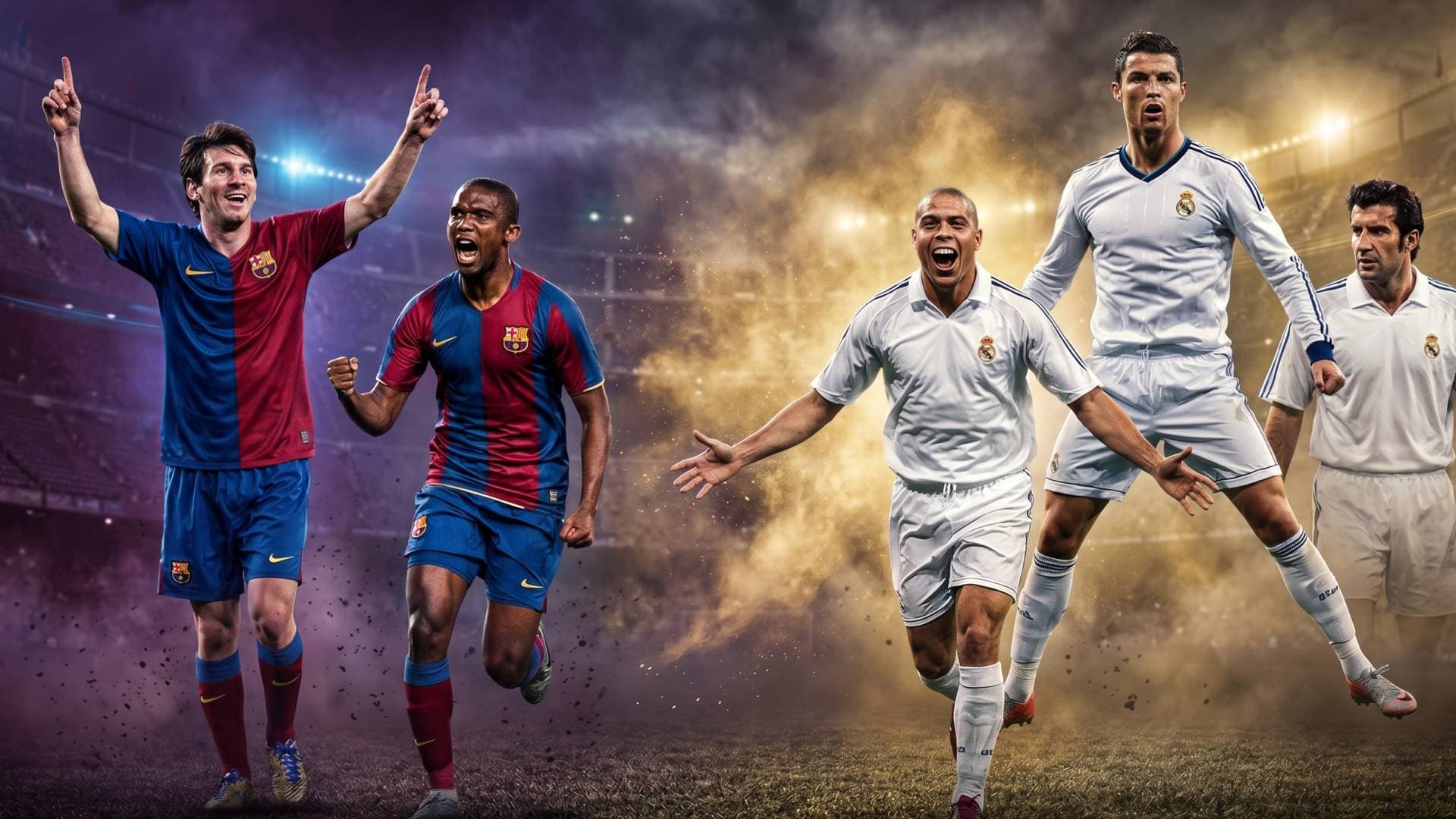 من هم أبرز 10 لاعبين لعبوا لريال مدريد وبرشلونة في تاريخ الكلاسيكو؟